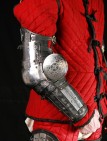 MEDIEVAL SPLINTED BRACERS ARMS ELBOW COPS WITH ETCHING