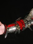 MEDIEVAL SPLINTED BRACERS ARMS ELBOW COPS WITH ETCHING