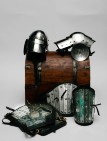 MEDIEVAL SPLINTED BRACERS ARMS ELBOW COPS WITH ETCHING
