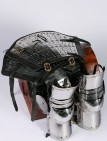 MEDIEVAL SPLINTED LEGS GREAVES KNEE COPS ETCHING