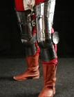 MEDIEVAL SPLINTED LEGS GREAVES KNEE COPS ETCHING
