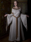 Medieval natural flax linen garb costume dress