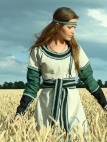 MITTELALTERKLEID MIT OBERKLEID
