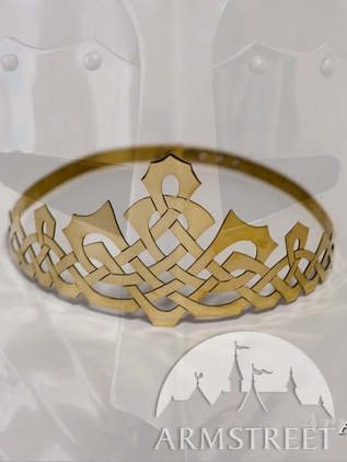 Mittelalter Schmuck: Krone Aus Messing Keltischer Muster