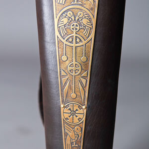 Mittelalter Fantasy Tasche Bogenschütze aus Leder mit Messing 
