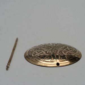 Mittelalter Handgefertigte Fibula aus Messing