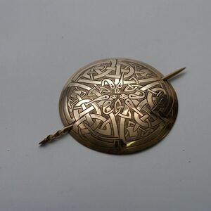 Mittelalter Handgefertigte Fibula aus Messing