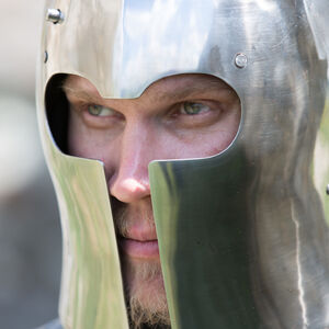 Mittelalter Helm Barbuta Italien mit Gesichtsschutz