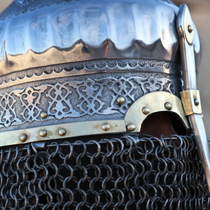 Mittelalter Helm Turban Prinz des Osten mit Ätzung