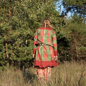 CHECKED FLAX NORMAN TUNIC