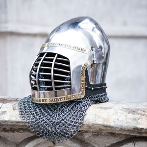 Mittelalterlicher Helm aus Stahl kaufen 