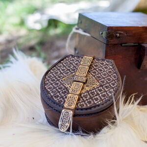 Wikinger Gürteltasche „Schildmaid“ aus Leder und Textil
