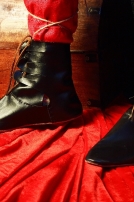 Calcei: Edle Römische Handgefertigte Schwarze Lederschuhe