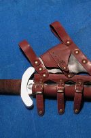 Mittelalter Braune Schwertgehänge Mit Riemen