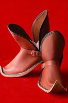 Mittelalter Handgefertigte Lederhalbstiefel