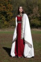 Mittelalter Kostüm "Dame Aus Franken"  Tunika, Kleid Und Schleier
