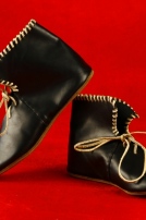 Mittelalter: Kurze Keltische Schwarze Stiefel