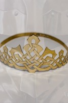 Mittelalter Schmuck: Krone Aus Messing Keltischer Muster