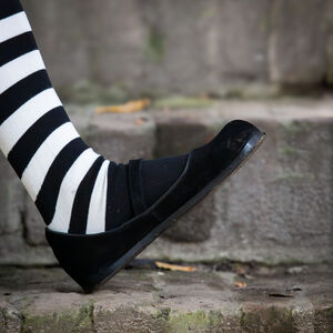 Damen Lederschuhe im Kuhmaul-Stil mit Einfassung „Zwielicht Kürbis”