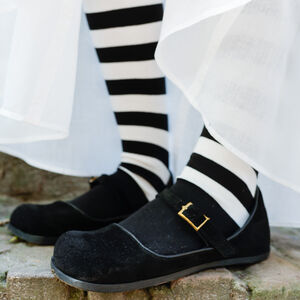 Damen Lederschuhe im Kuhmaul-Stil mit Einfassung „Zwielicht Kürbis”