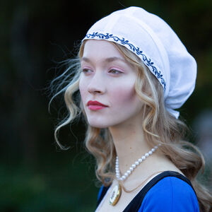 Damenkostüm „Renaissance-Erinnerungen“ mit Kleid, Hemd, Schürze und Haube