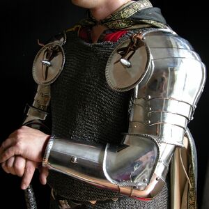 Exklusiver Schulterschutz, Pauldron, Armröhren