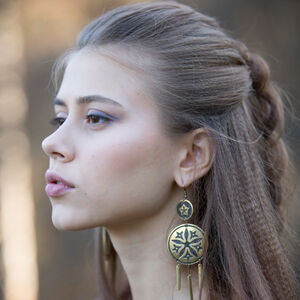 Fantasy geätzte Ohrringe im Mittelalter Stil
