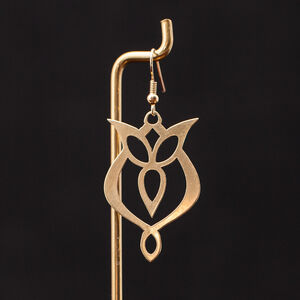 Mittelalter Ohrringe „Dreiblatt“ 
