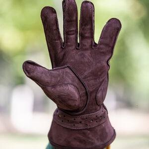 Gepolsterte HEMA-Fechthandschuhe aus Leder mit kurzen Stulpen „Heritage“
