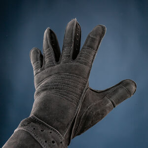 Gepolsterte HEMA-Fechthandschuhe aus Leder mit langen Stulpen „Heritage”