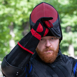 Gepolsterte HEMA-Fechthandschuhe aus Leder mit Midi-Manschette „Sport“