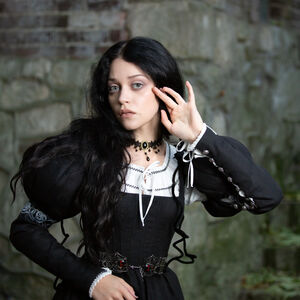 Gothic long dress "Twilight Pumpkin"