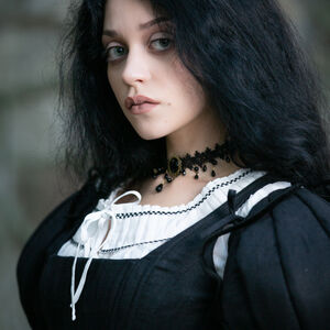 Gothic long dress "Twilight Pumpkin"