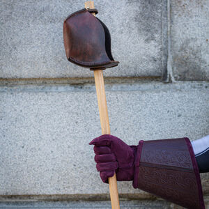 Handschutz aus gehärtetem Leder für HEMA-Stabzäune mit Griffkorb