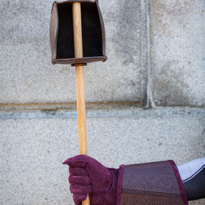 Handschutz aus gehärtetem Leder für HEMA-Stabzäune mit Griffkorb