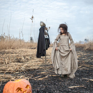 Halloween-Kostüm Chemisekleid „Die Hexe“