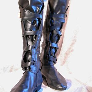 Handgefertigte Lange Fantasie-lederstiefel