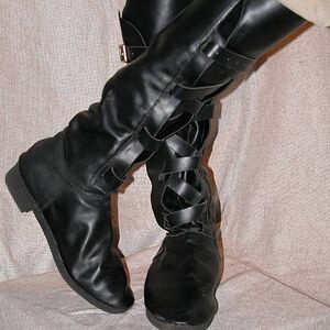 Handgefertigte Lange Fantasie-lederstiefel