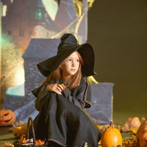 Hexenhut aus Baumwolle für Kinder Halloween Edition