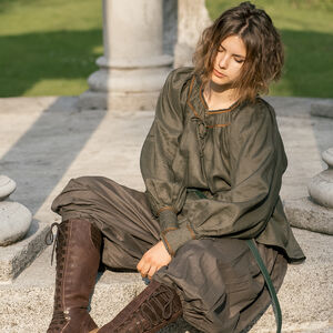 damenschuhe mittelalter braune lederschuhe