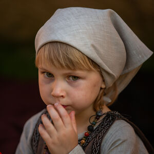 Kinder Kopfstück aus Leinen „Mittelalter Familie”