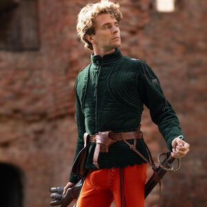 Kurzer gesteppter Gambeson aus Samt „Schwertmeister”