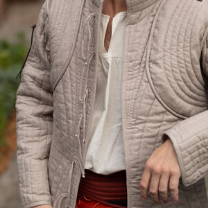 Kurzer Mittelalter Gambeson mit Jakobsmuscheln „Heckenritter“ SCA WMA Rüstungsjacke