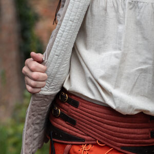 Kurzer Mittelalter Gambeson mit Jakobsmuscheln „Heckenritter“ SCA WMA Rüstungsjacke