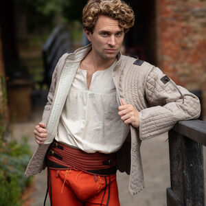 Kurzer Mittelalter Gambeson mit Jakobsmuscheln „Heckenritter“ SCA WMA Rüstungsjacke