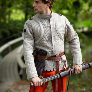 Kurzer Mittelalter Gambeson mit Jakobsmuscheln „Heckenritter“ SCA WMA Rüstungsjacke