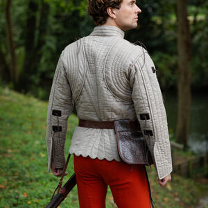 Kurzer Mittelalter Gambeson mit Jakobsmuscheln „Heckenritter“ SCA WMA Rüstungsjacke