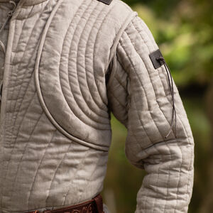 Kurzer Mittelalter Gambeson mit Jakobsmuscheln „Heckenritter“ SCA WMA Rüstungsjacke