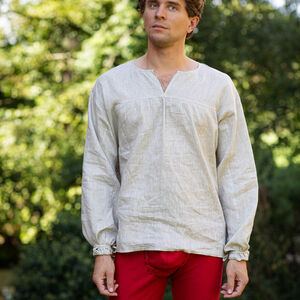 Kurzes Leinenhemd „Söldner“, Herrentunika aus der Frührenaissance
