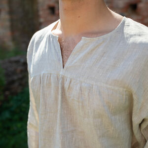 Kurzes Leinenhemd „Söldner“, Herrentunika aus der Frührenaissance